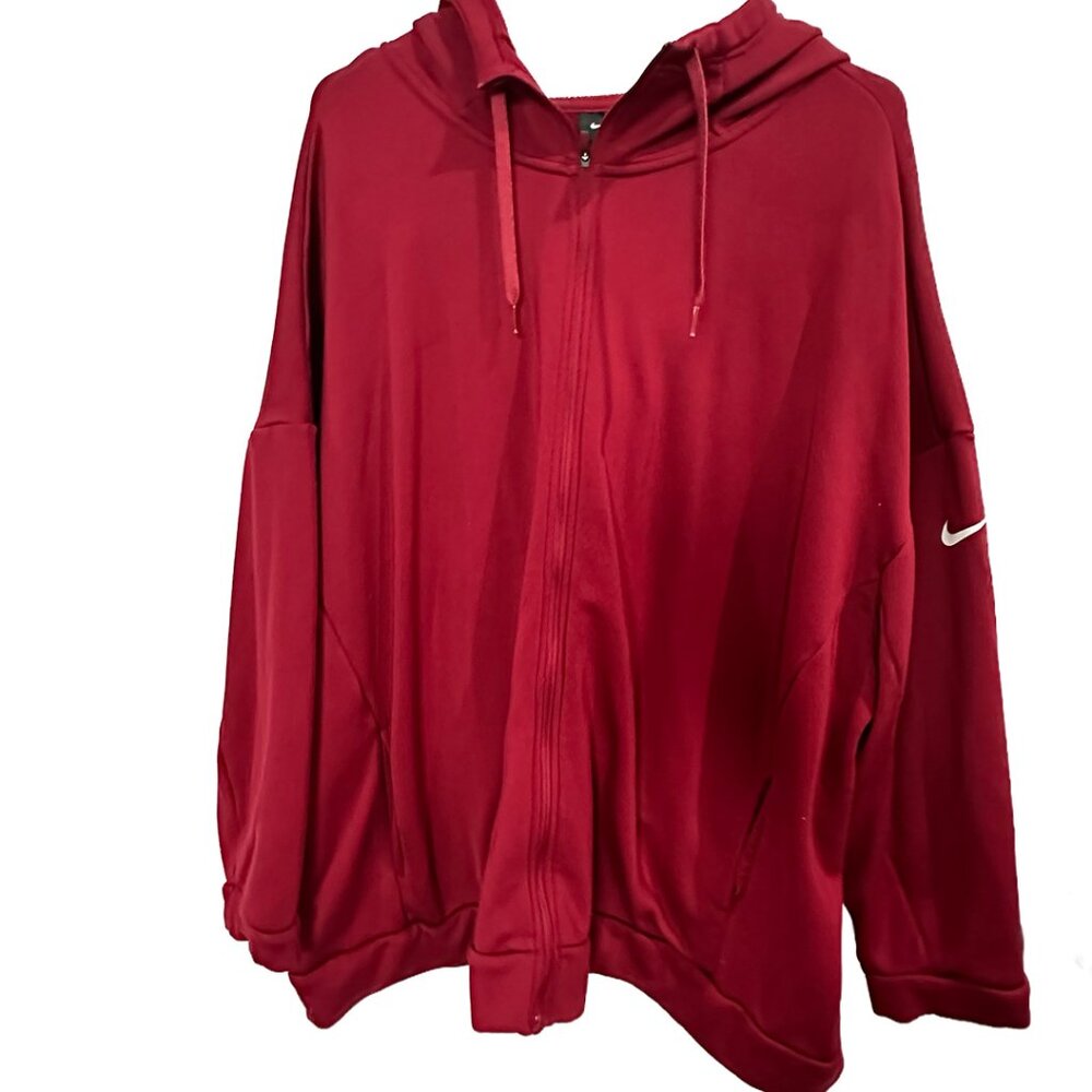 Nike Women's Red Full Zip Hoodie Jacket Size 3XL